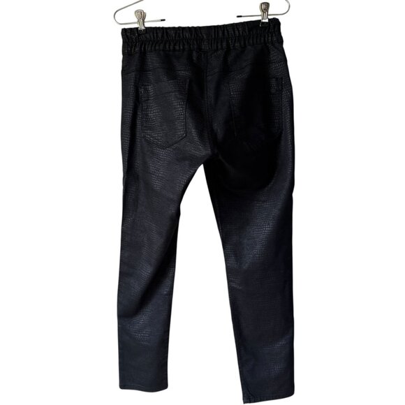 Bevy FLOG Shely Black Snake Print Pant Women's 27 Pull On Elastic Slim Comfort - Picture 2 of 16